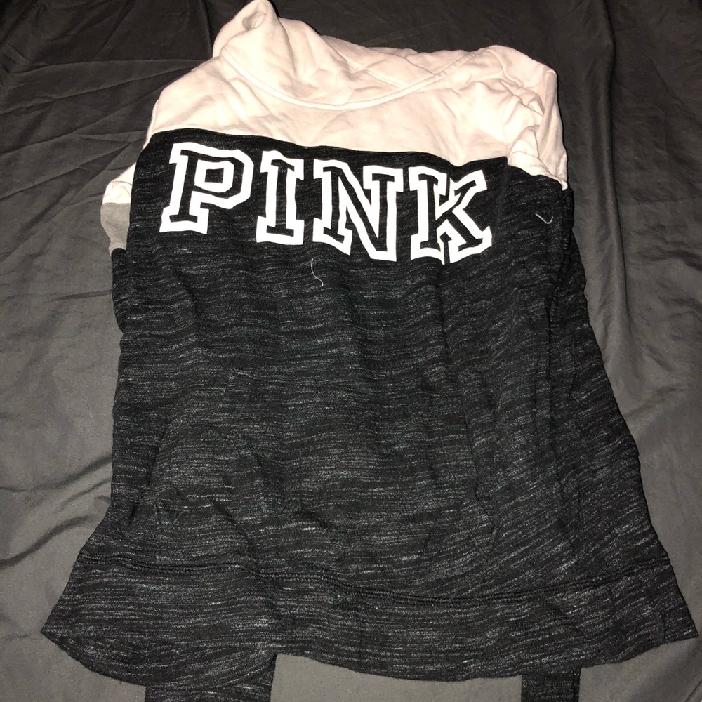 PINK Cowl Neck Hoodie